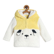 Pack of 1 knit jacket - yellow and marshmallow for 0-3 Months