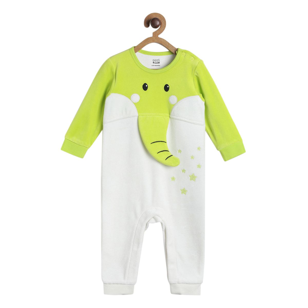 Pack of 1 romper - marshmallow and green for New Born