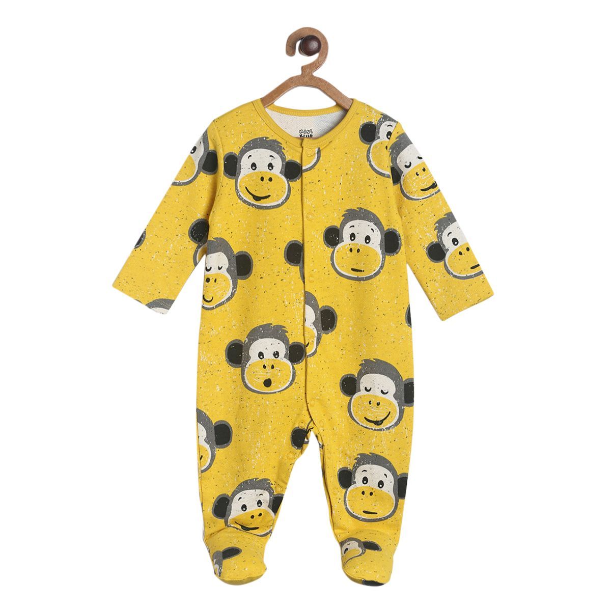Pack of 1 sleepsuit - yellow for New Born