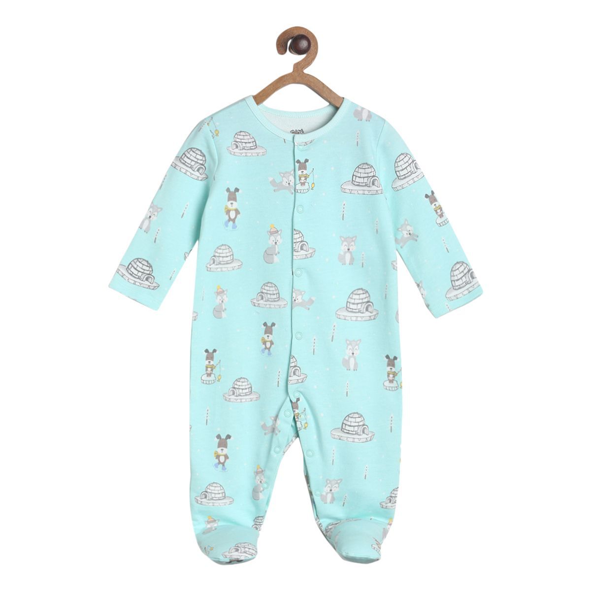 Pack of 1 sleepsuit - aqua for New Born
