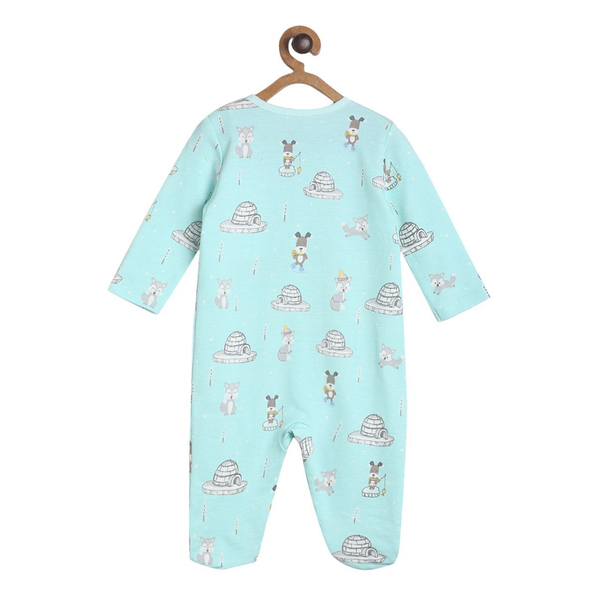 Pack of 1 sleepsuit - aqua for New Born