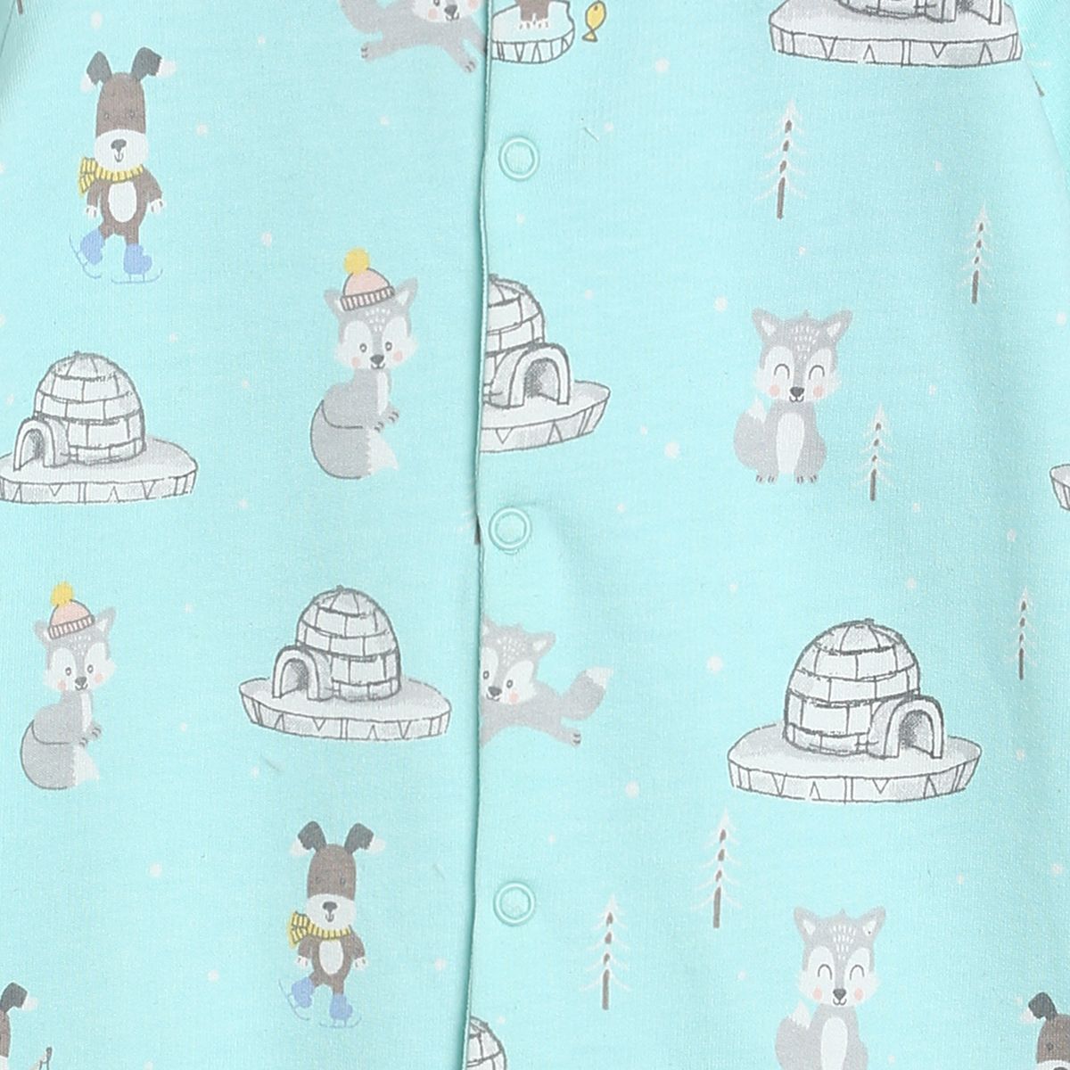 Pack of 1 sleepsuit - aqua for New Born