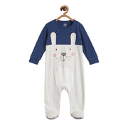 Pack of 1 sleepsuit - blue and oatmeal for New Born