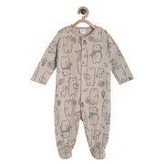 Pack of 1 sleep suit - beige for New Born