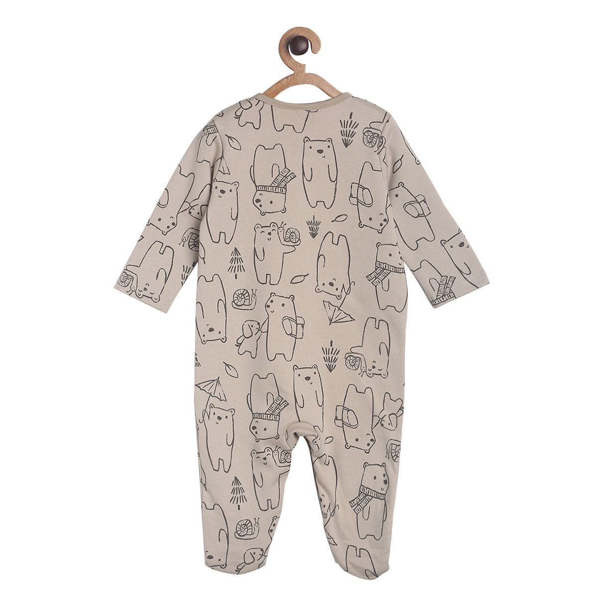 Pack of 1 sleep suit - beige for New Born