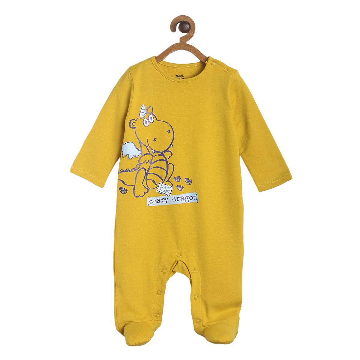 Pack of 1 sleep suit - yellow for New Born