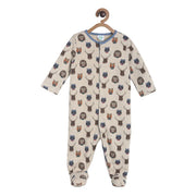 Pack of 1 sleep suit - light peach & blue for New Born