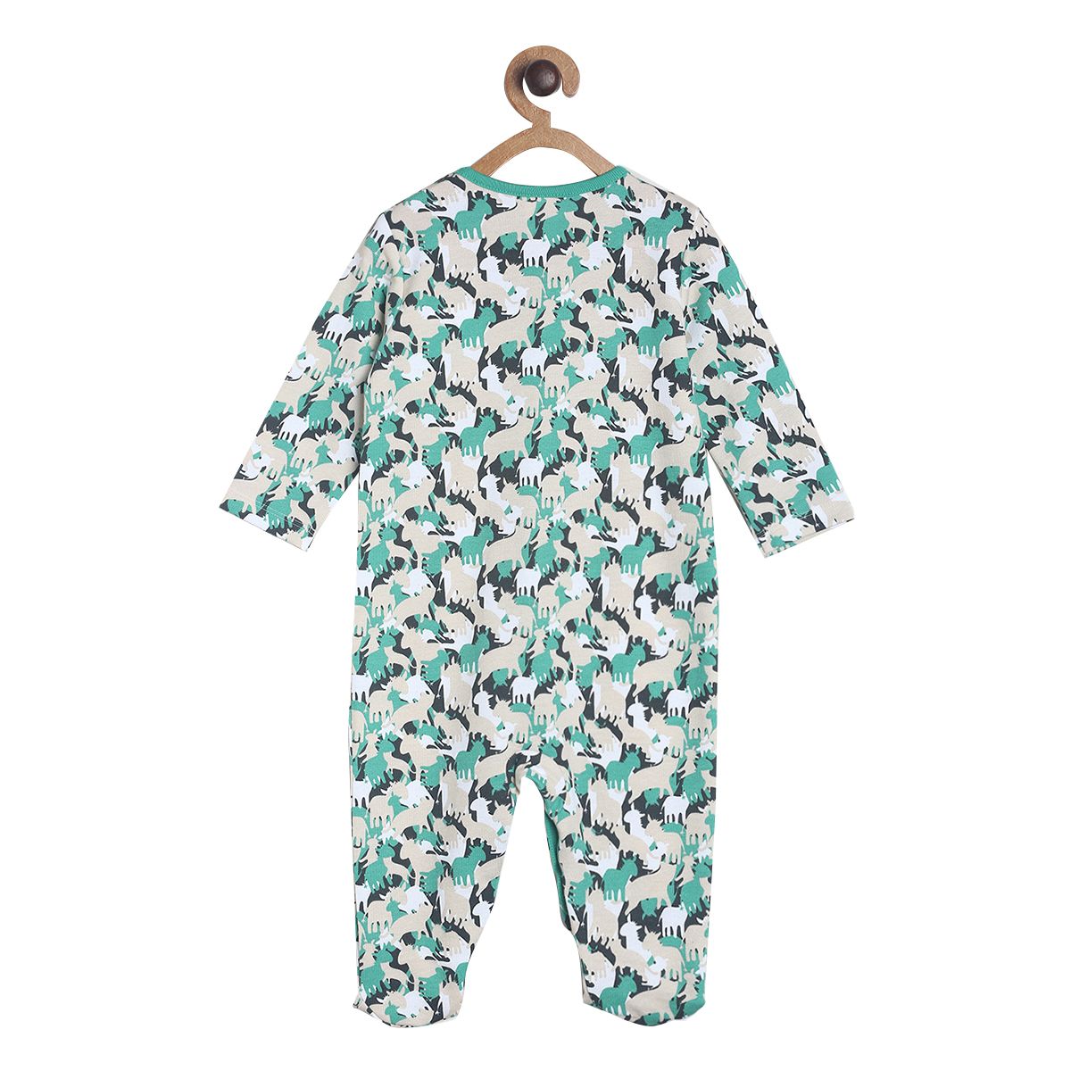 Pack of 1 sleep suit - turquoise green for New Born