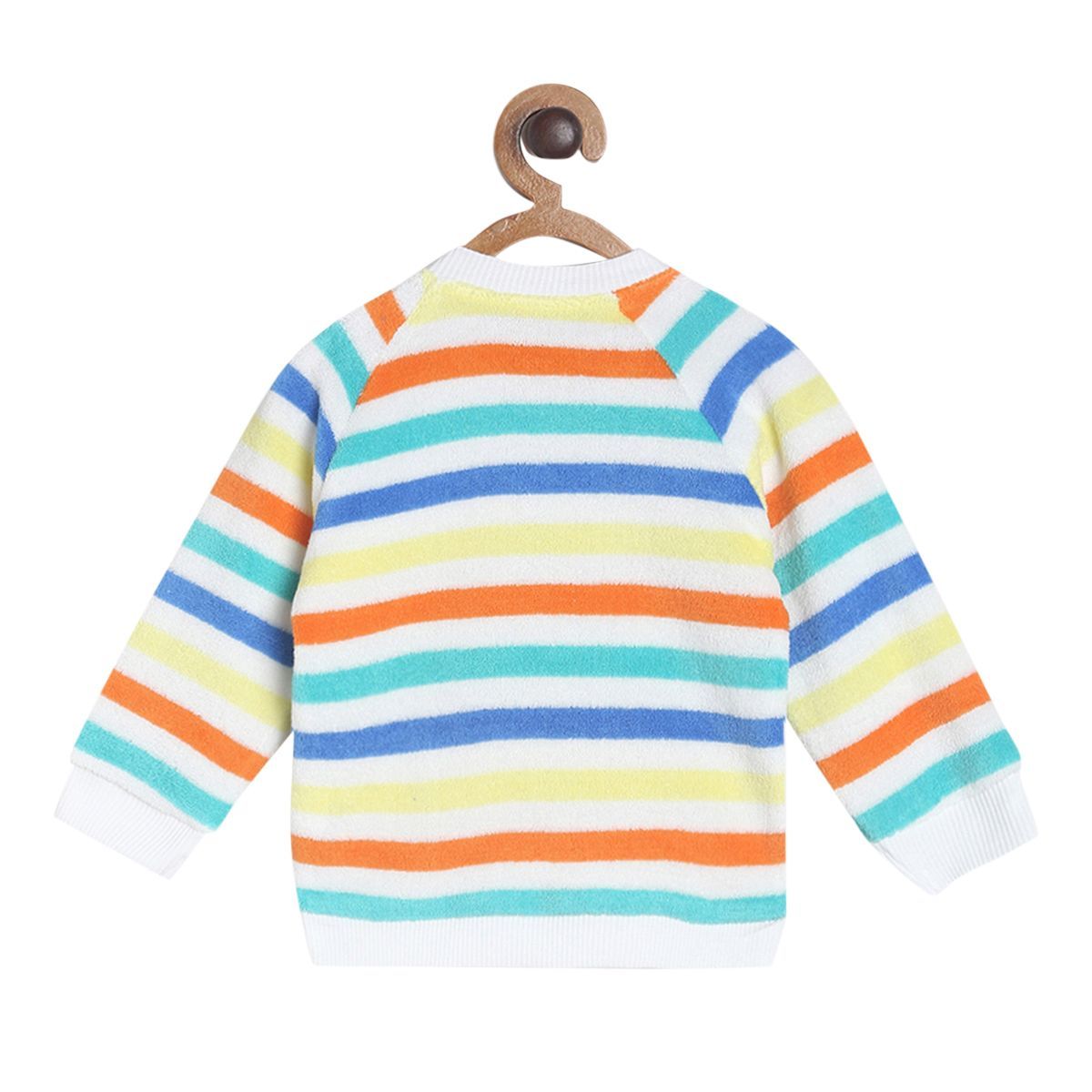Pack of 1 knit sweat shirt - white & blue for 3-6 Months