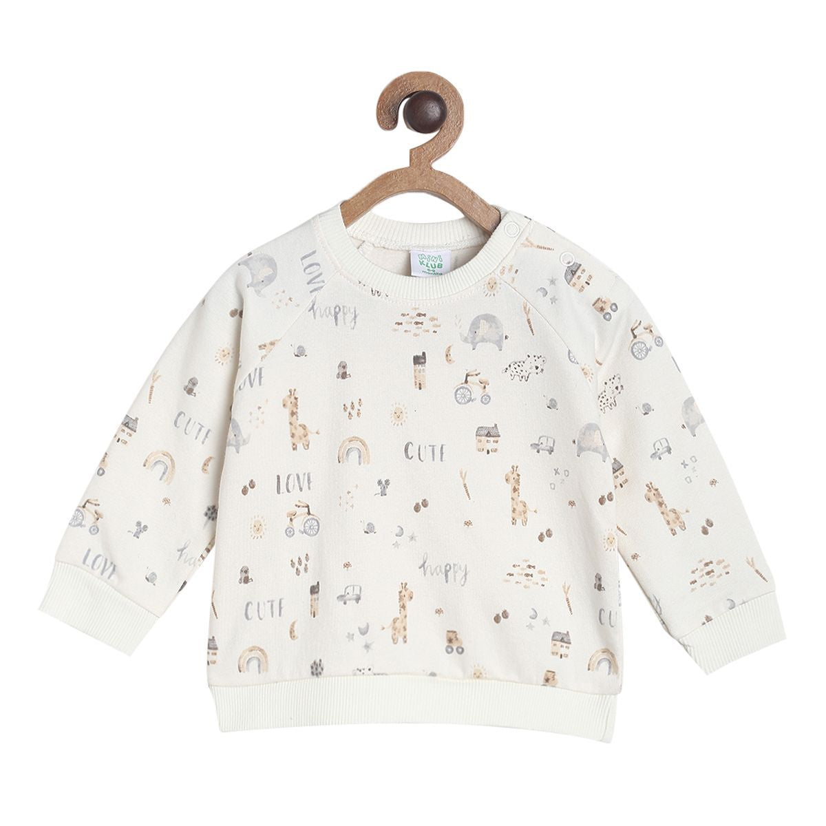 Pack of 1 knit sweat shirt - marshmallow for 3-6 Months