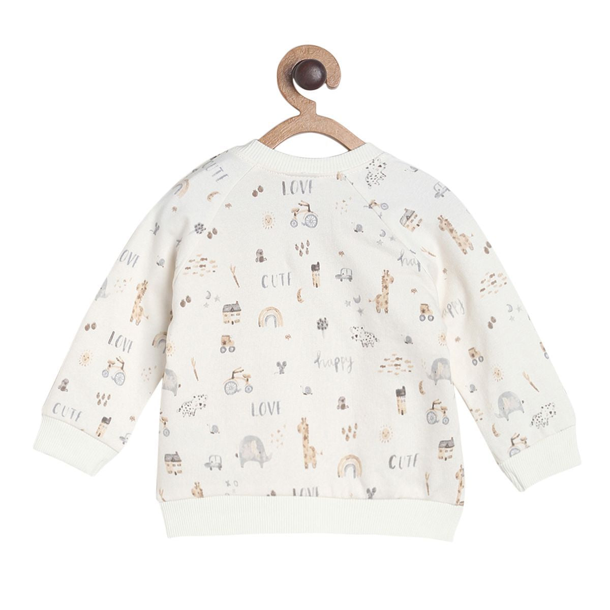 Pack of 1 knit sweat shirt - marshmallow for 3-6 Months