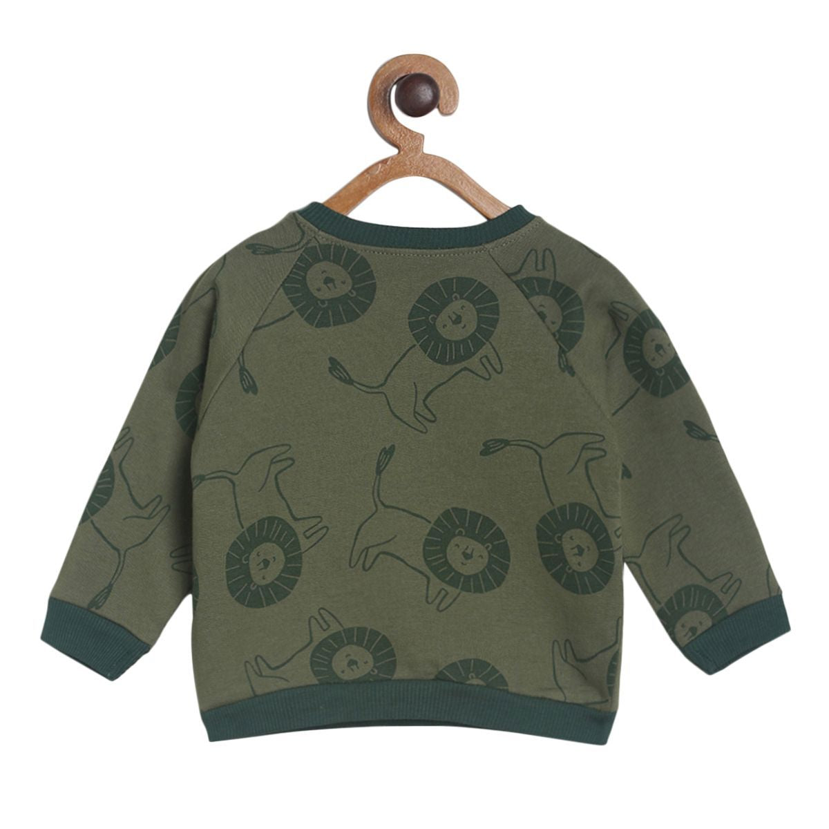 Pack of 1 knit sweat shirt - olive for 3-6 Months