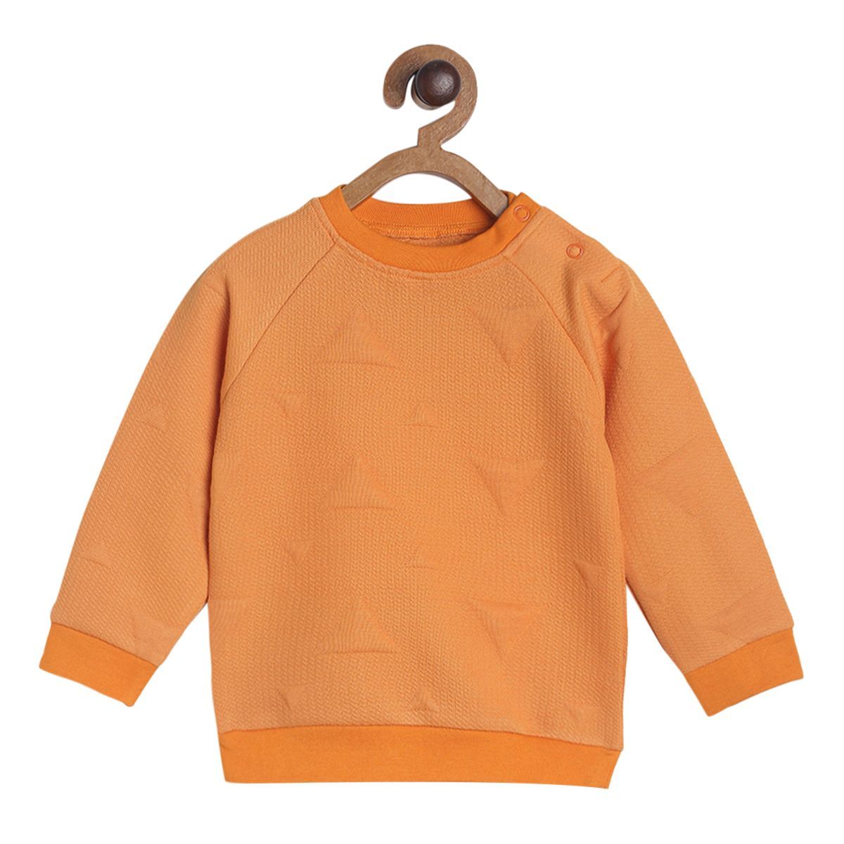 Pack of 1 knit sweat shirt - orange for 3-6 Months