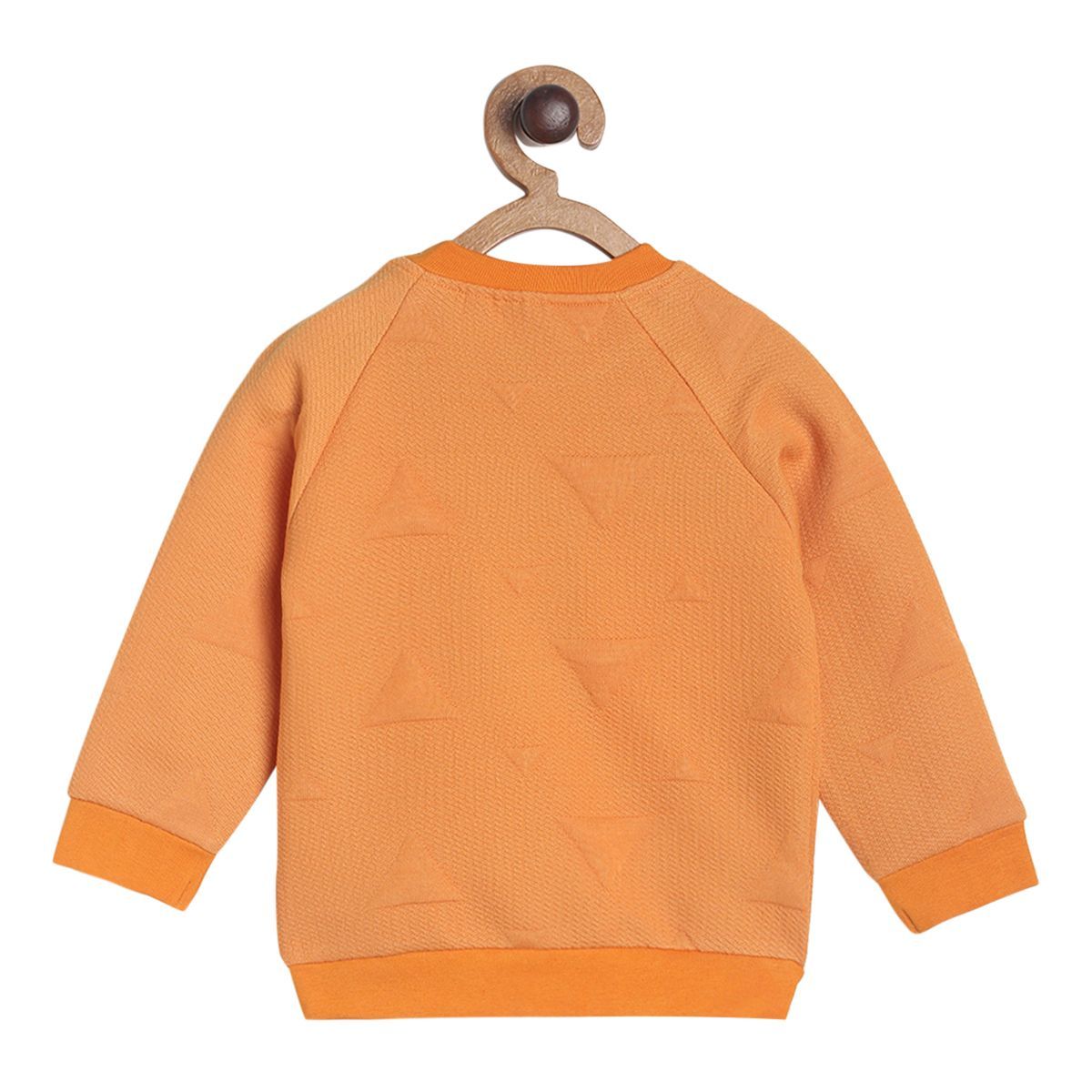 Pack of 1 knit sweat shirt - orange for 3-6 Months