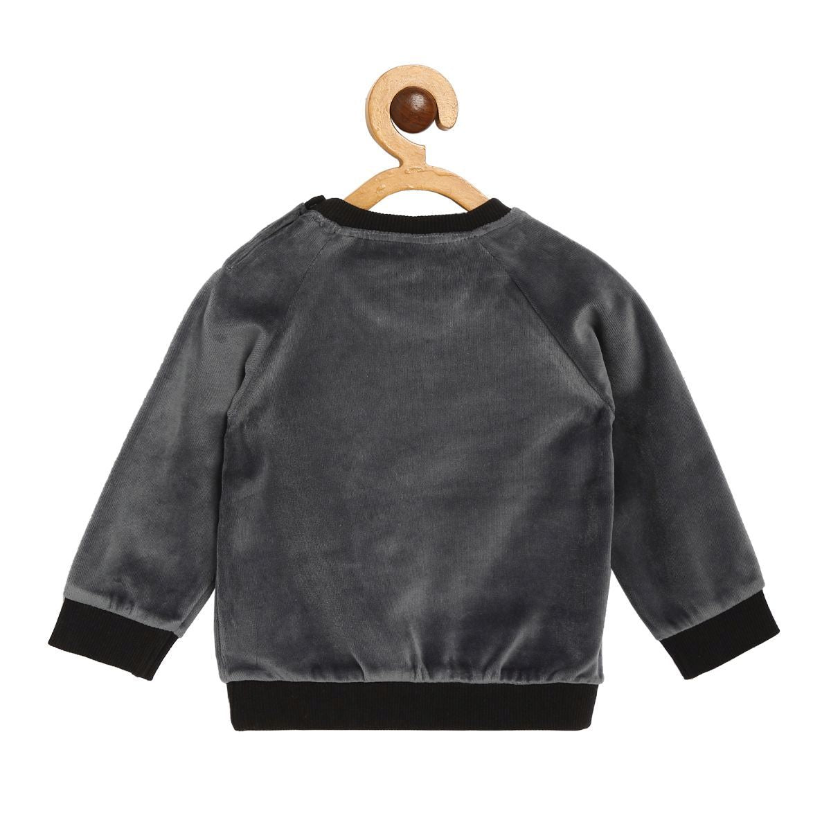 Pack of 1 knit sweat shirt - black for 3-6 Months