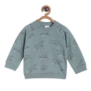 Pack of 1 knit sweat shirt - olive for 3-6 Months