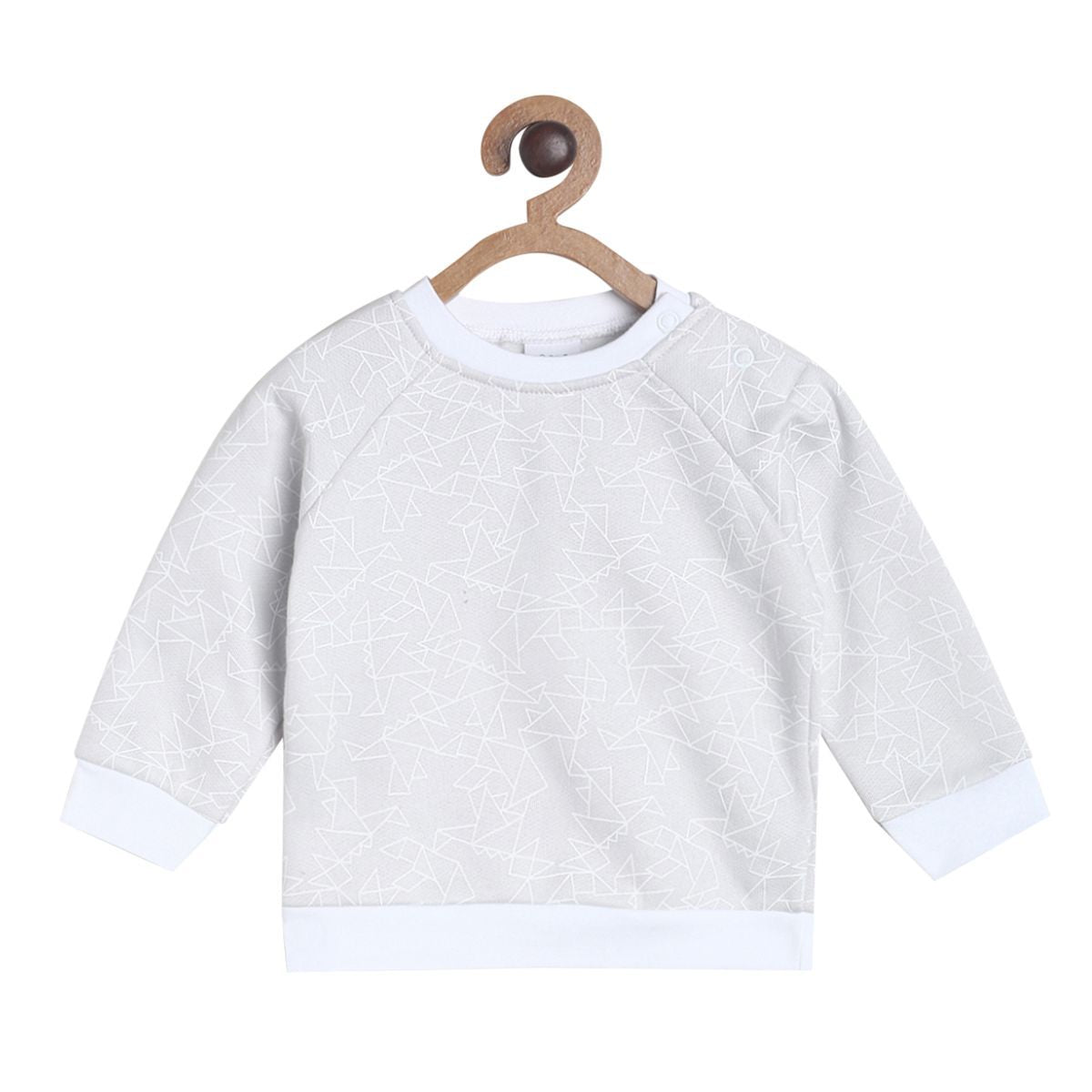 Pack of 1 knit sweat shirt - grey for 3-6 Months