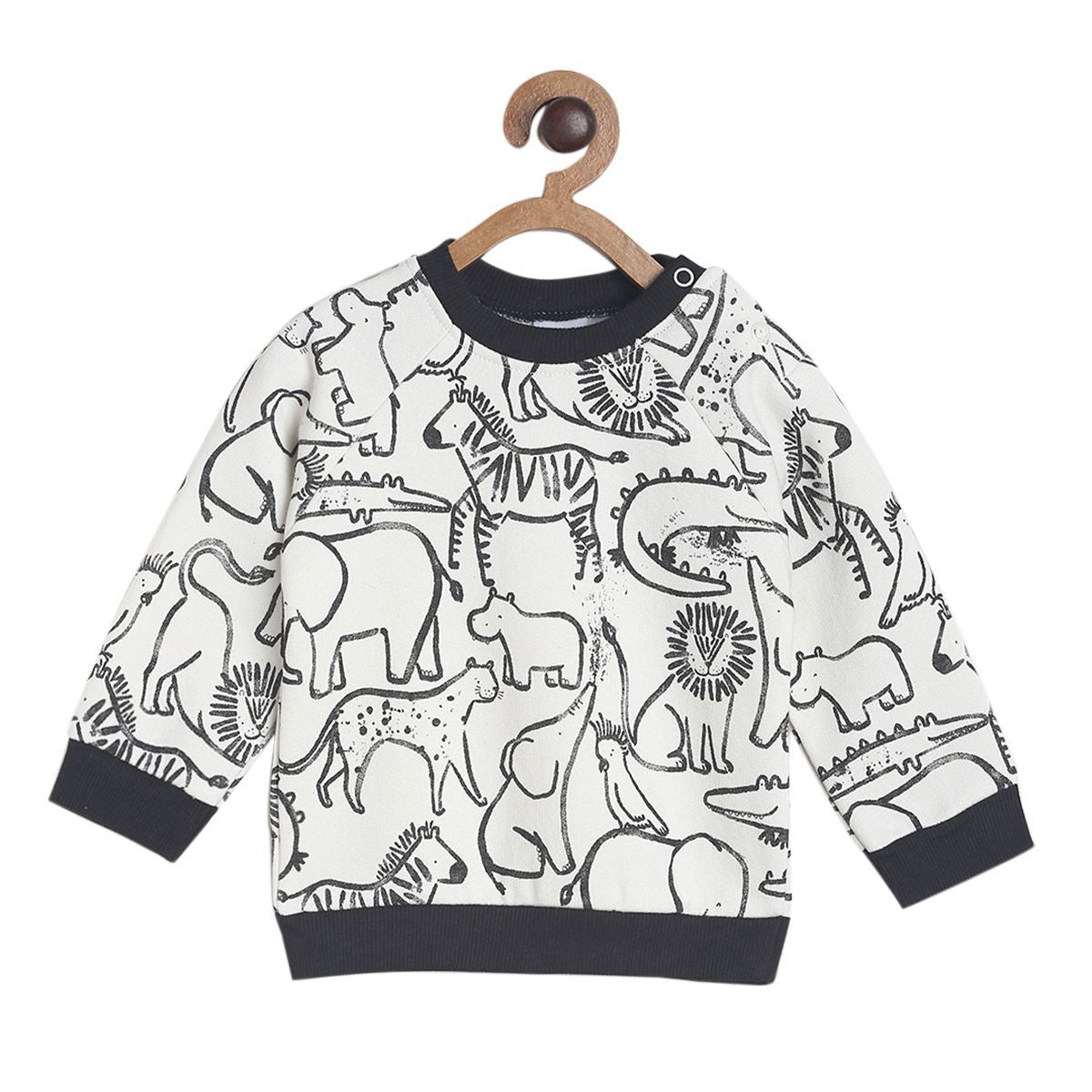 Pack of 1 knit sweat shirt - marshmallow for 3-6 Months