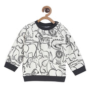 Pack of 1 knit sweat shirt - marshmallow for 3-6 Months