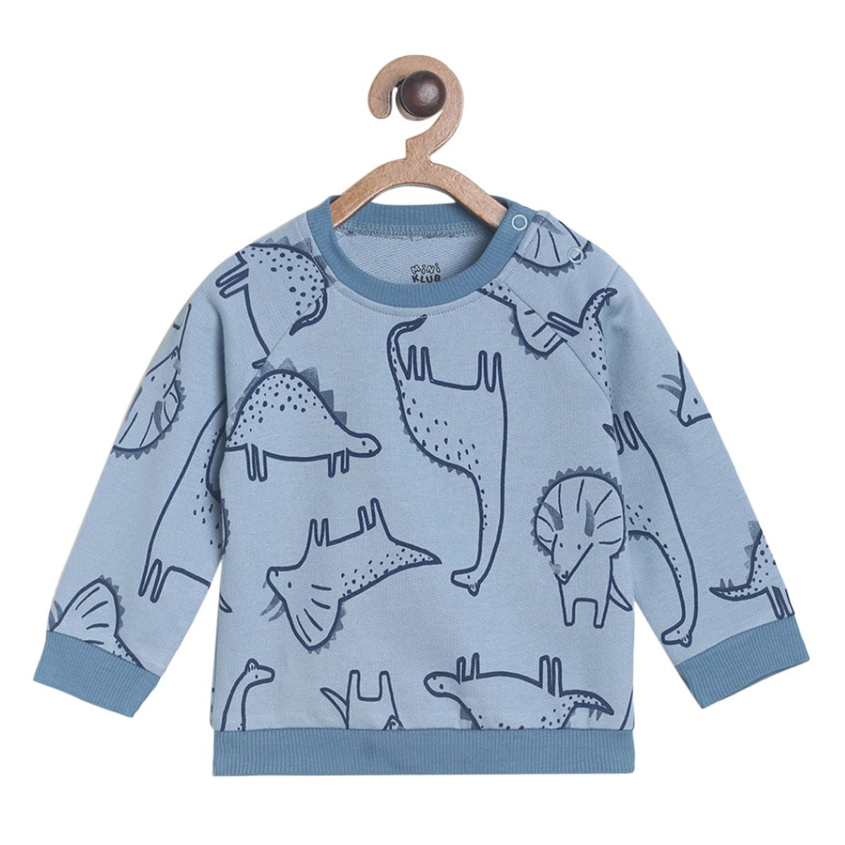 Pack of 1 knit sweat shirt - blue for 3-6 Months