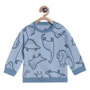 Pack of 1 knit sweat shirt - blue for 3-6 Months