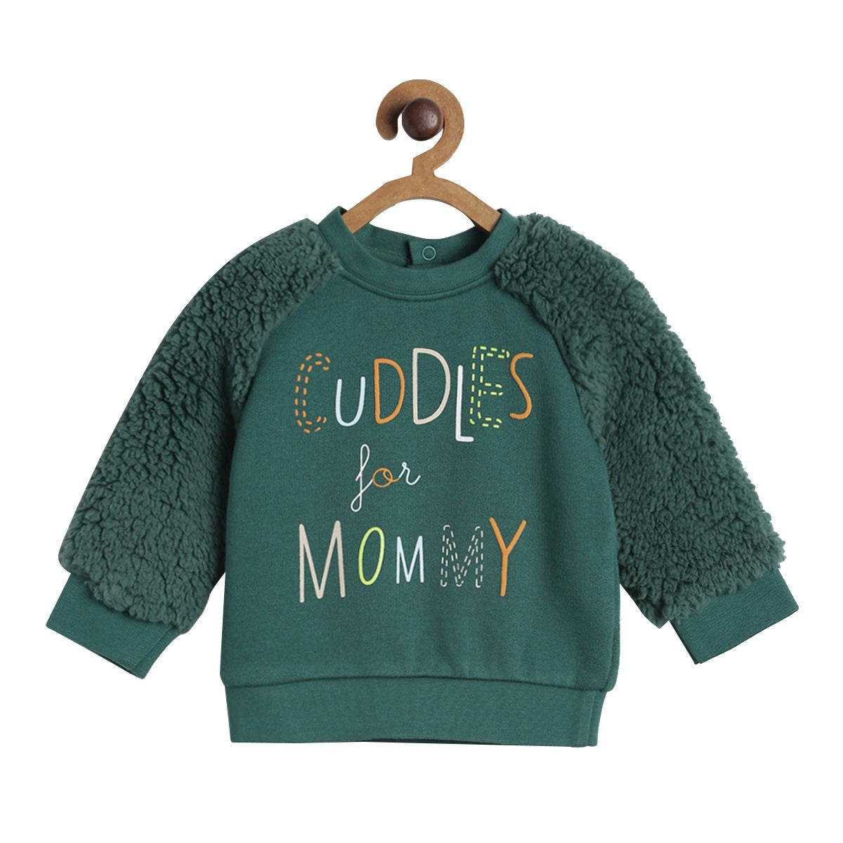 Pack of 1 knit sweat shirt - green for 0-3 Months