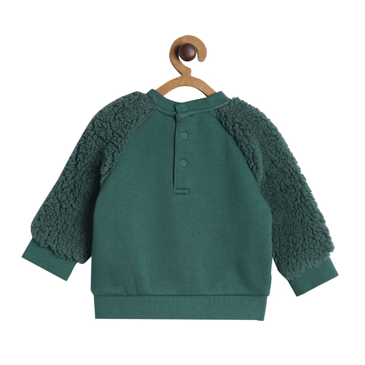 Pack of 1 knit sweat shirt - green for 0-3 Months
