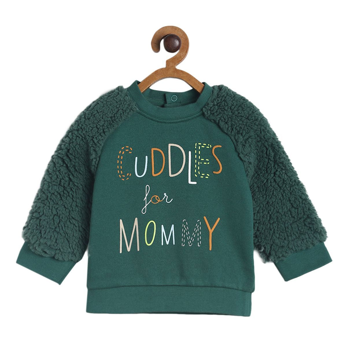 Pack of 1 knit sweat shirt - green for 0-3 Months