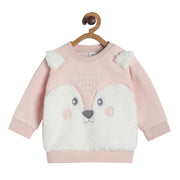 Pack of 1 knit sweat shirt - pink and marshmallow for 0-3 Months
