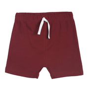 Pack of 1 knit shorts - maroon for 0-3 Months
