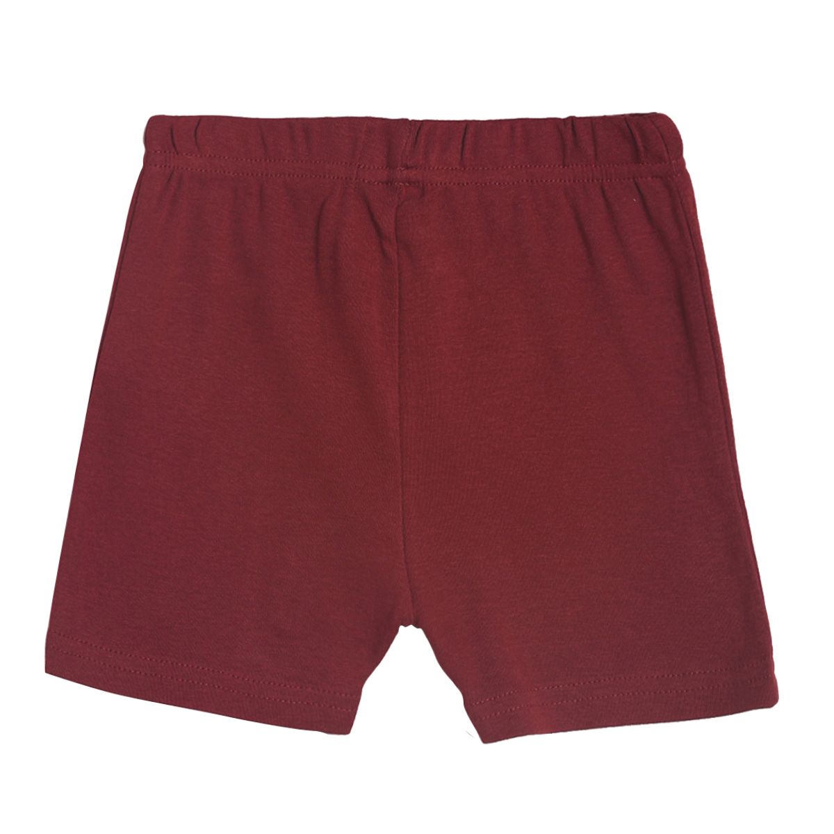 Pack of 1 knit shorts - maroon for 0-3 Months