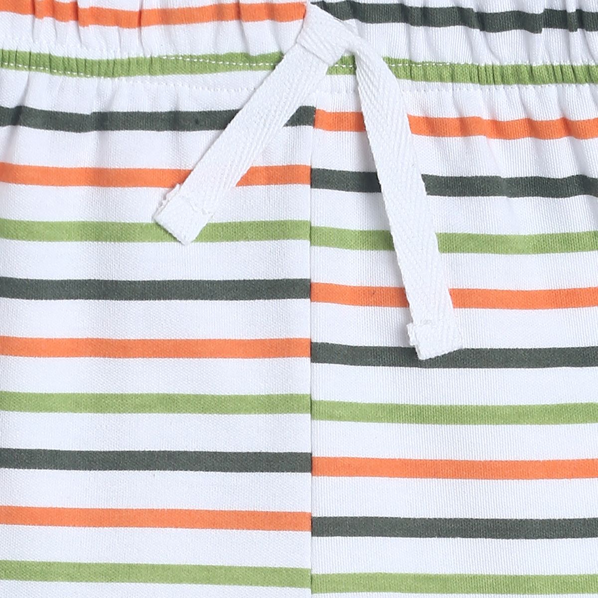 Pack of 1 knit shorts - white & dark blue for 0-3 Months