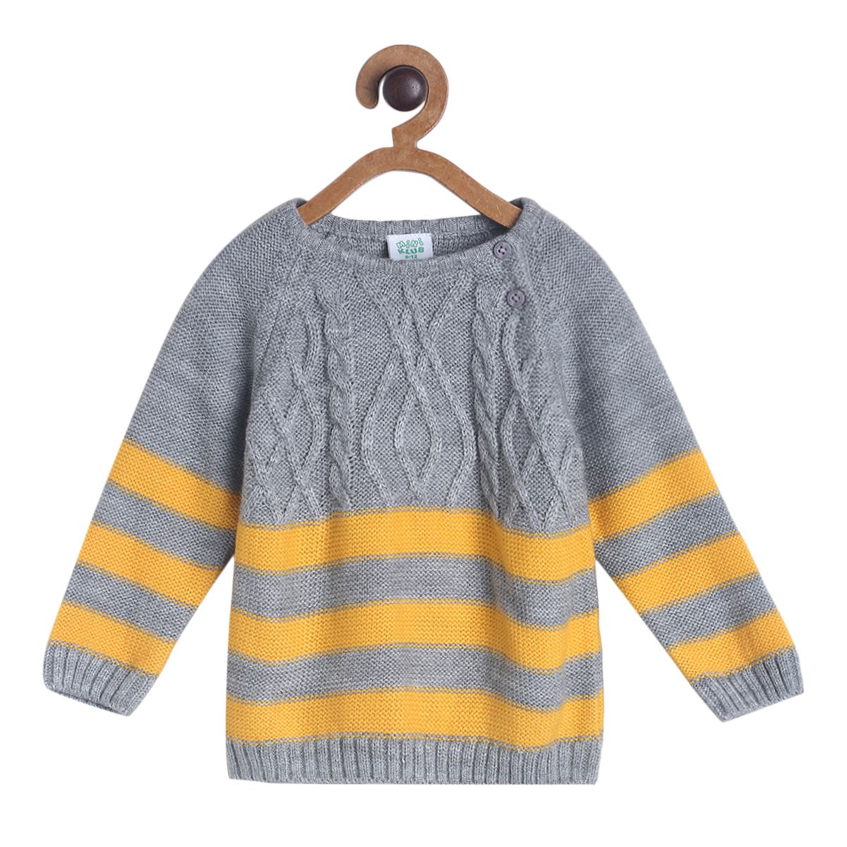 Pack of 1 sweater - grey for 0-3 Months