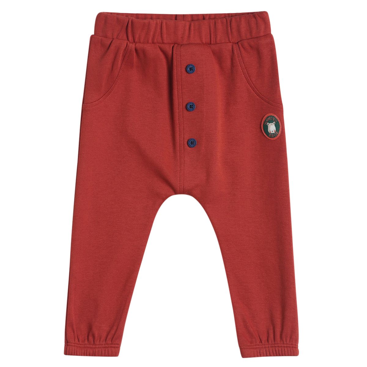 Pack of 2 t-shirt and full length bottom - blue and red for 0-3 Months