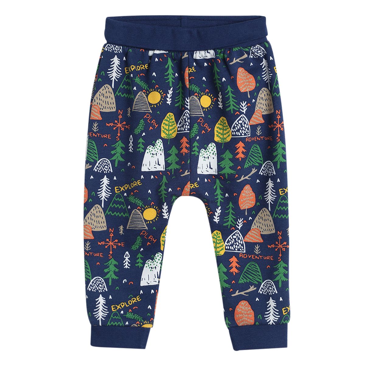 Pack of 2 t-shirt and full length bottom - marshmallow and blue for 0-3 Months