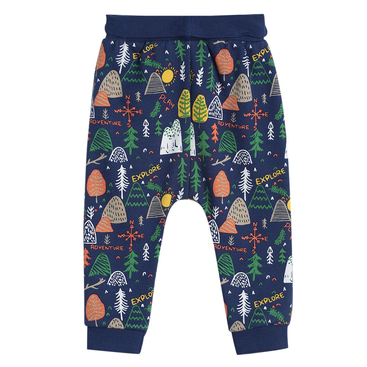 Pack of 2 t-shirt and full length bottom - marshmallow and blue for 0-3 Months