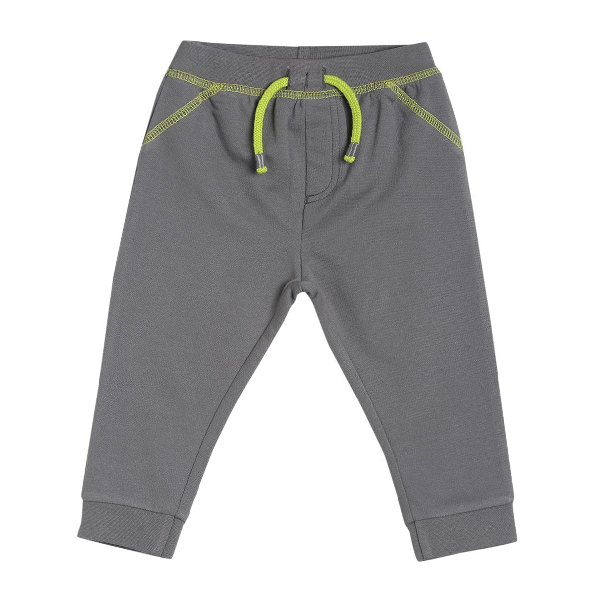 Pack of 2 t-shirt and full length bottom - marshmallow and grey for 0-3 Months