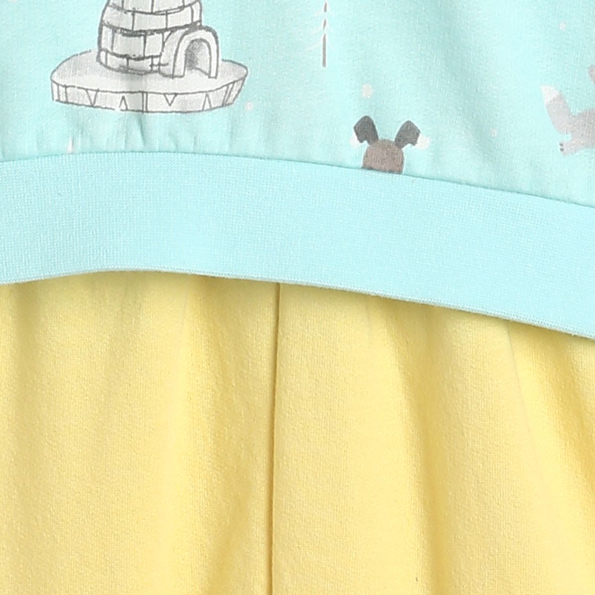 Pack of 2 top and full length bottom - blue and yellow for 0-3 Months