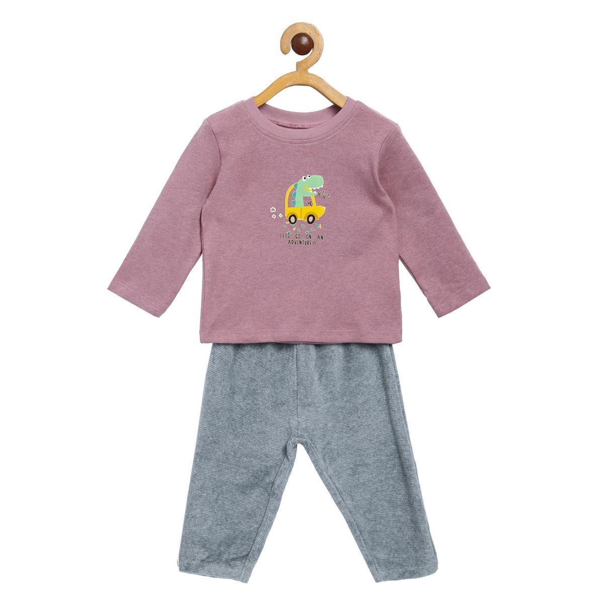 Pack of 2 t-shirt and bottom set - pink for 0-3 Months