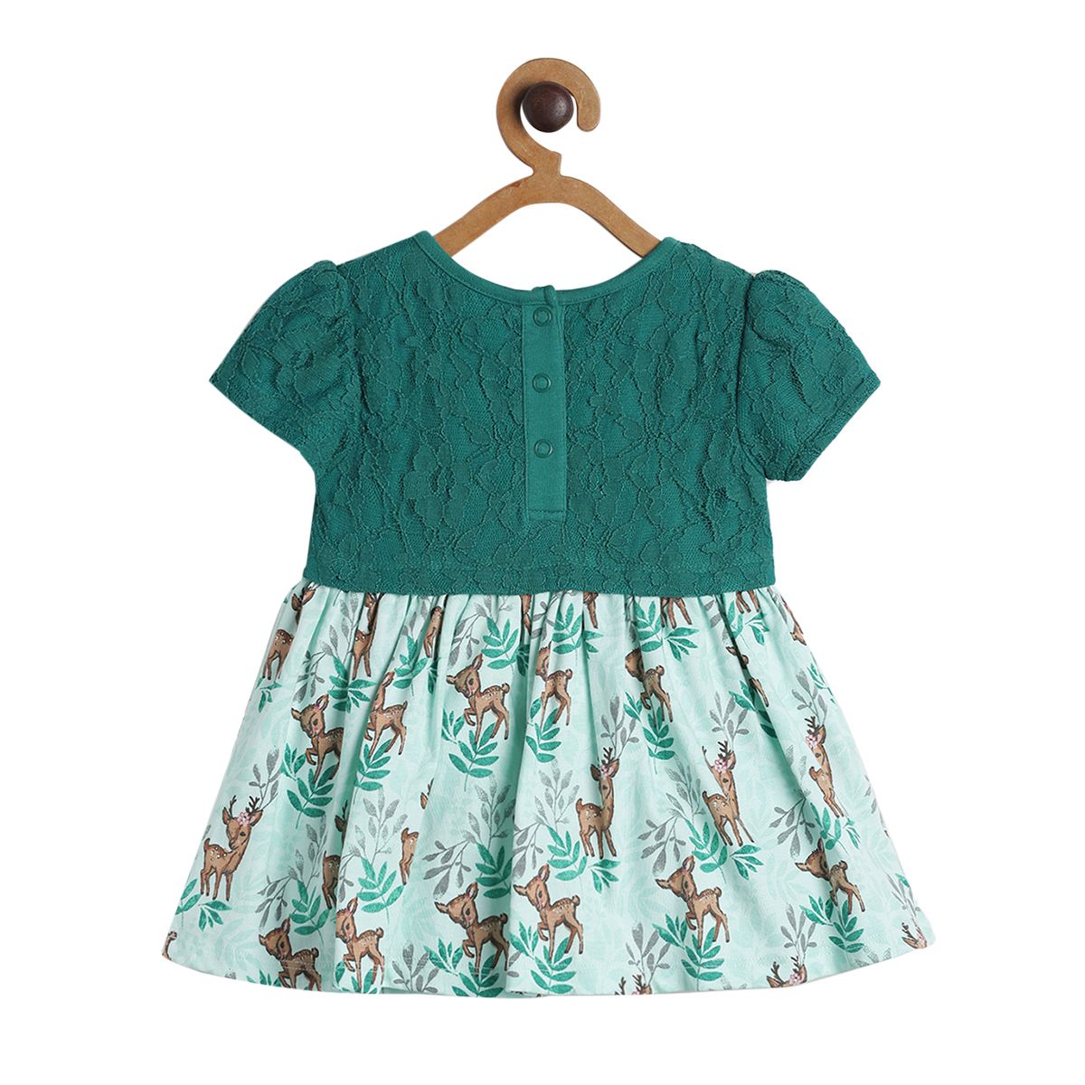 Pack of 2 dress with bloomer - green for 0-3 Months