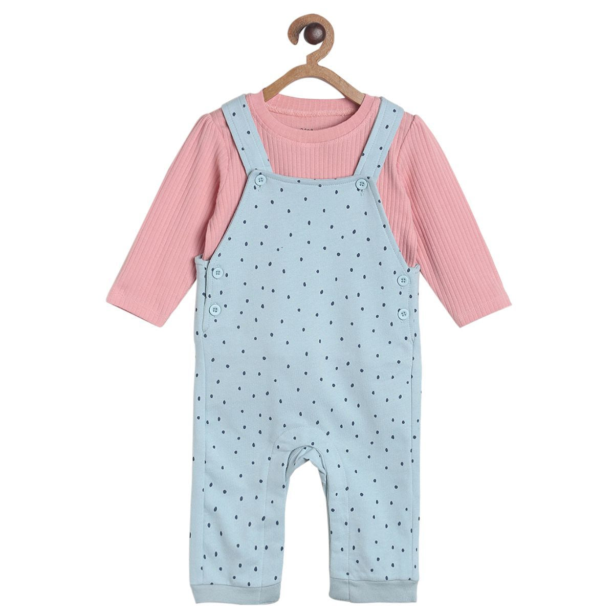 Pack of 2 dungaree set - blue for 3-6 Months