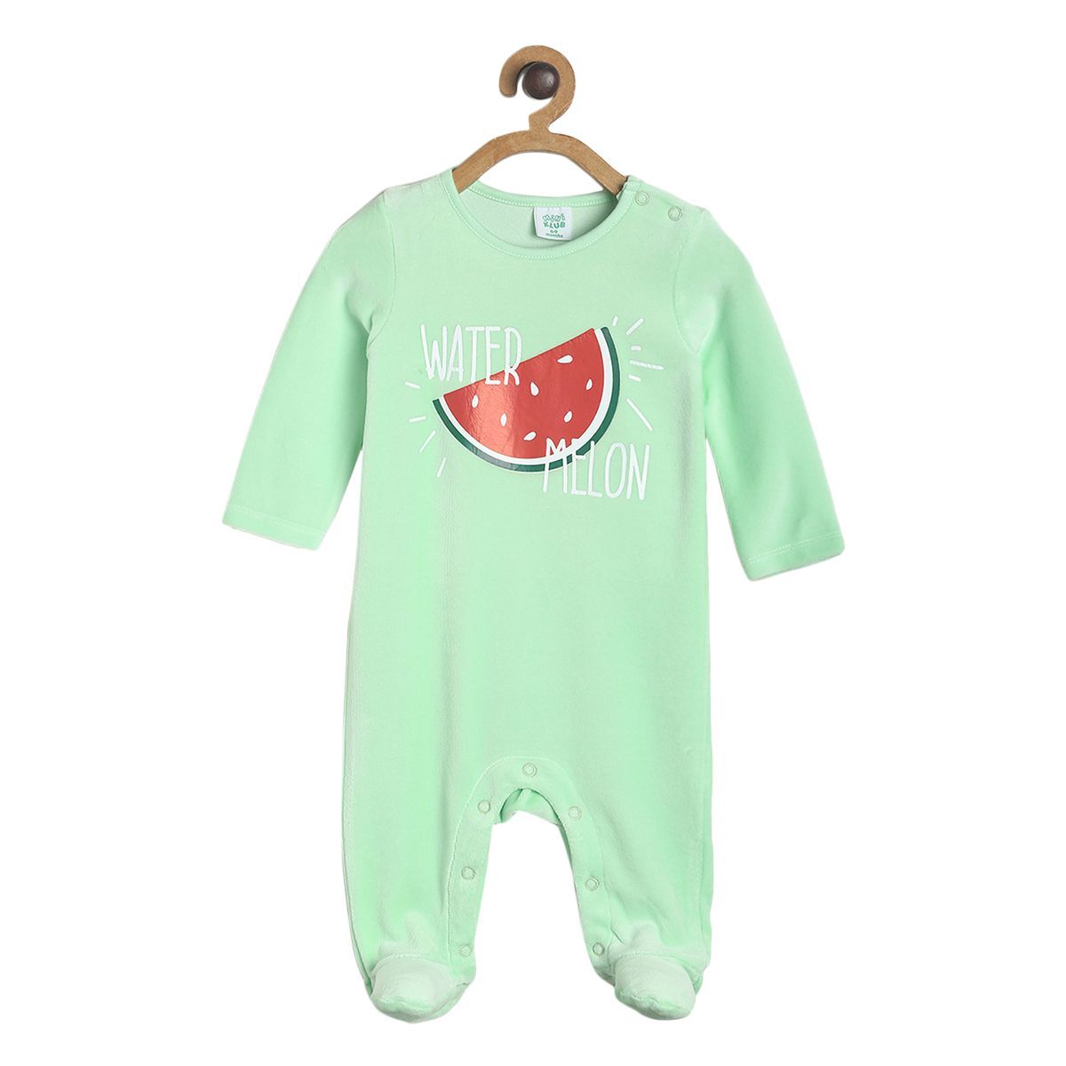 Pack of 1 sleep suit - neon green for New Born
