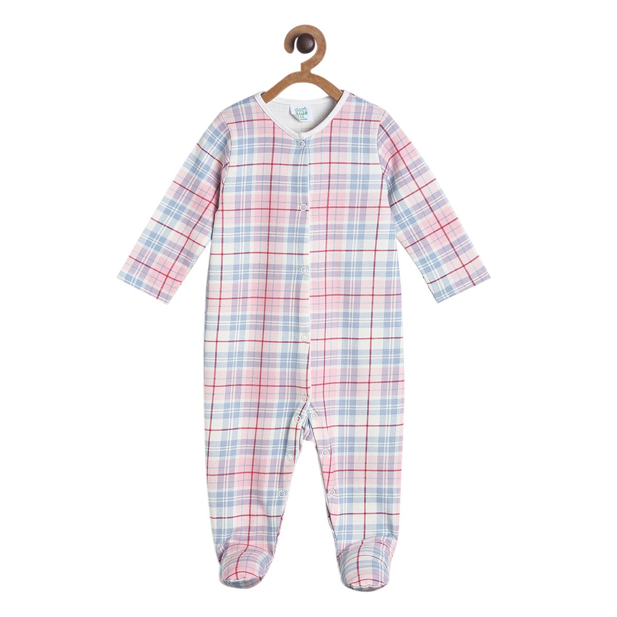 Pack of 1 sleep suit - pink and grey for New Born
