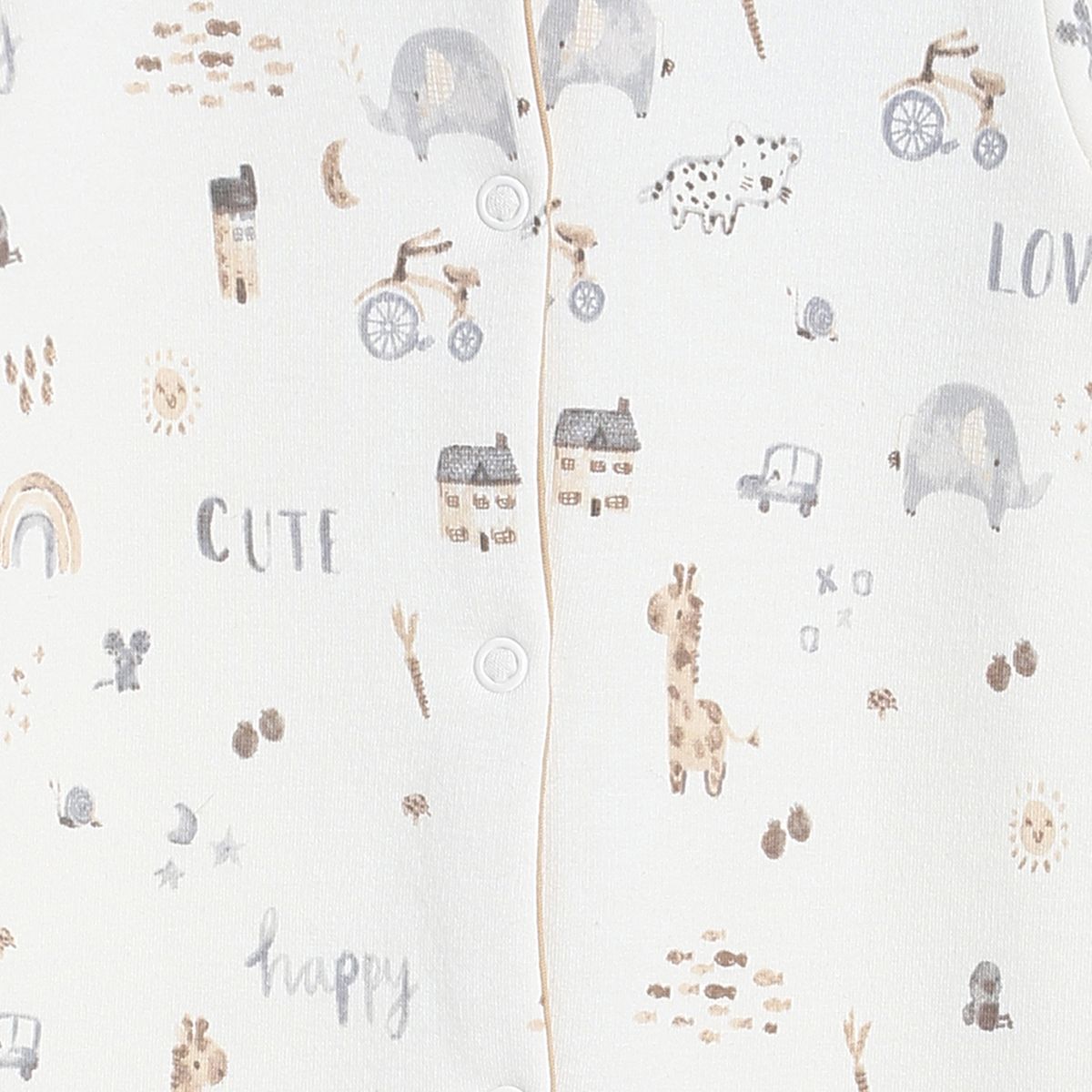 Pack of 1 sleep suit - marshmallow for New Born