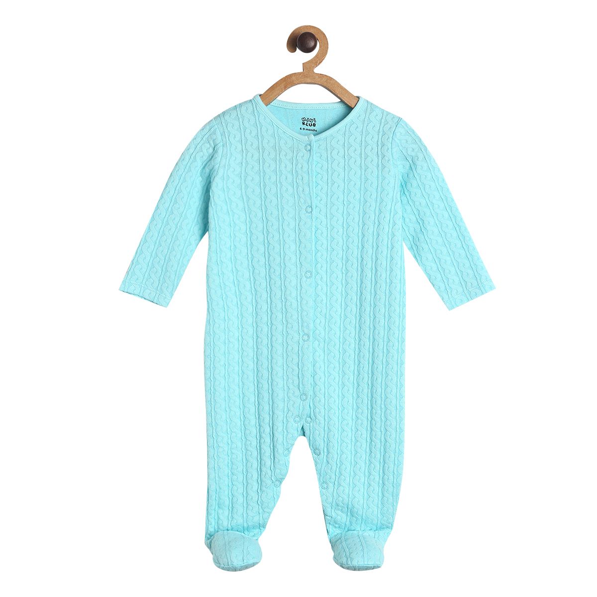 Pack of 1 sleep suit - aqua for New Born