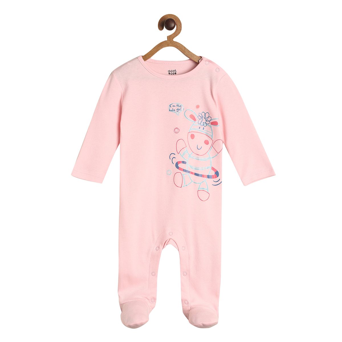Pack of 1 sleep suit - pink for New Born