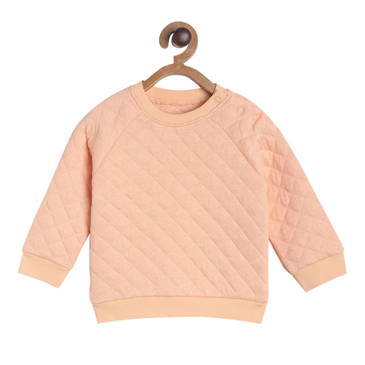 Pack of 1 knit sweat shirt - peach for 3-6 Months