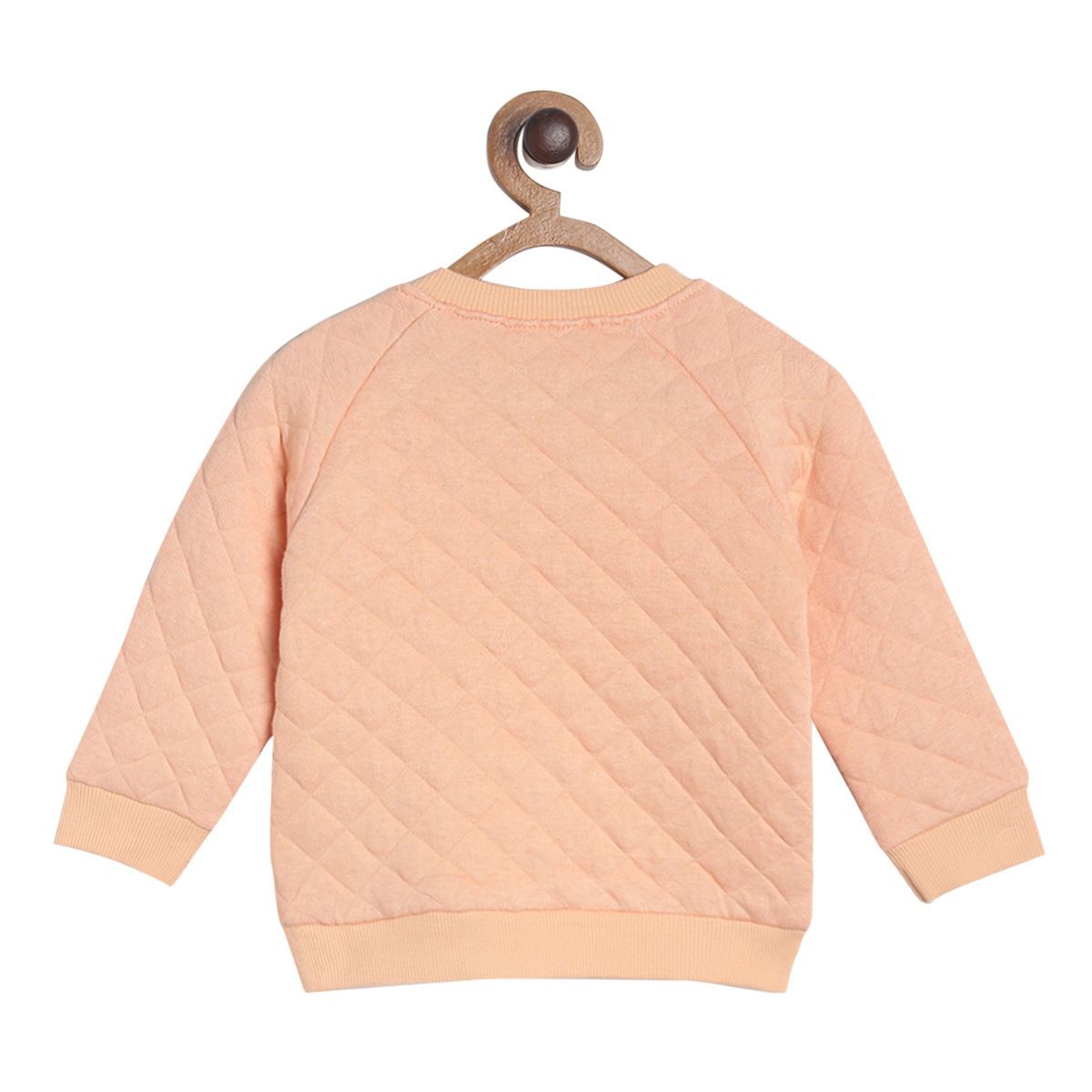 Pack of 1 knit sweat shirt - peach for 3-6 Months