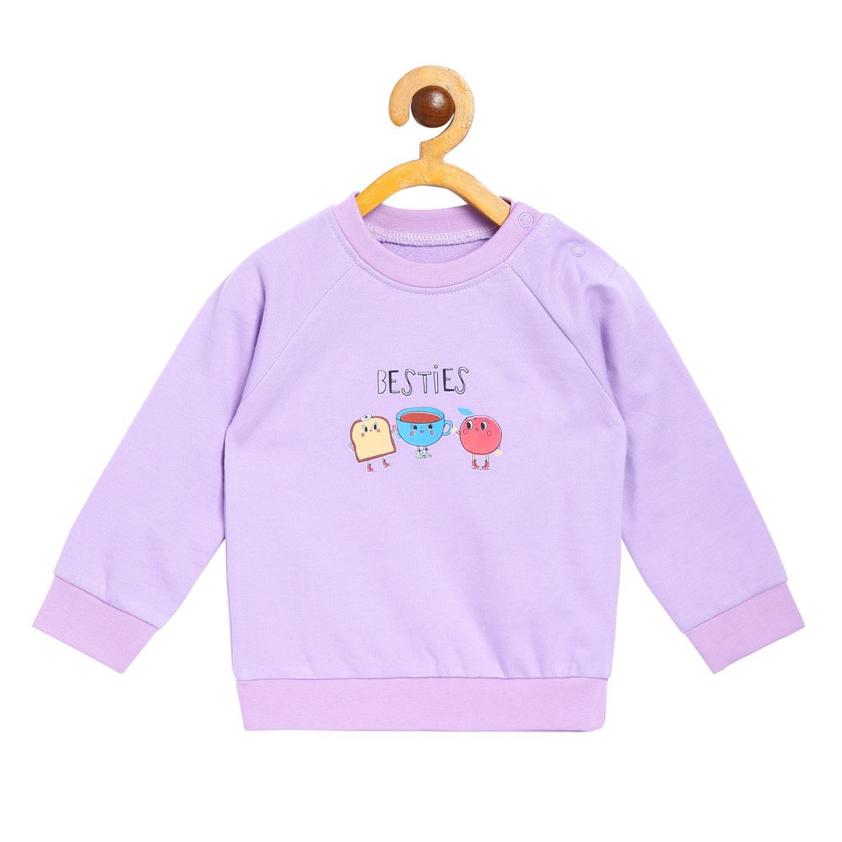 Pack of 1 knit sweat shirt - lilac for 3-6 Months