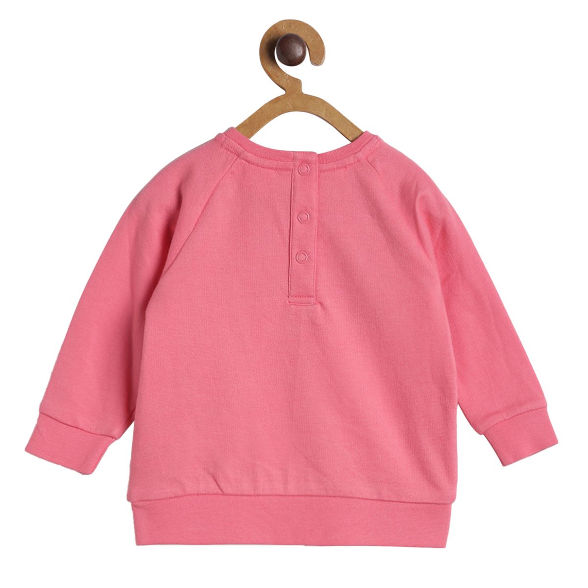 Pack of 1 knit sweat shirt - white and pink for 0-3 Months